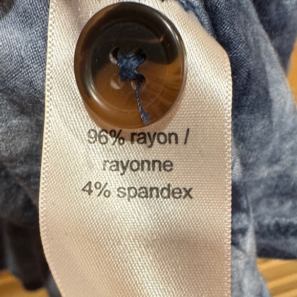 Maurices Navy Tie-Dye Button-Down Shirt - Picture 3 of 4